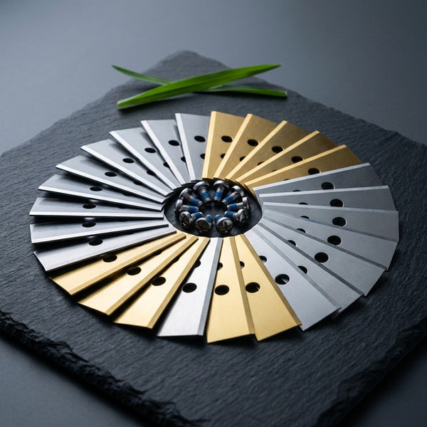 Lawnmower Replacement Blades Heavy Duty Universal Robot Lawn Mower Blade Replacement Accessories for Mammotion Luba Yuka — Studio Shot