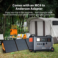 Portable Power Station 6000W with 3X200W Solar Panel, 3600Wh Lifep04 Solar Generator for Home Use, Outdoor Camping, Powermax 6000