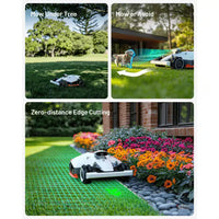 Luba 2 AWD 15.8 In. RTK Robot Lawn Mower (3/4 Acre), Adjustable Cutting Height (1 In. - 2.7 In.), All Terrain, AI Vision