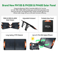 Portable Power Station 6000W with 3X200W Solar Panel, 3600Wh Lifep04 Solar Generator for Home Use, Outdoor Camping, Powermax 6000